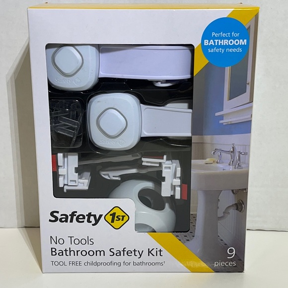 Safety 1st No Tools Childproofing 9 Piece Bathroom Safety Kit - Picture 1 of 6